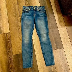 7 For All Mankind Skinny Ankle Light Wash Jeans